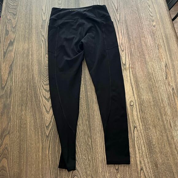 Victoria's Secret Leggings Mid-Rise Pockets Pull-On Full-Length Black Size 10 - Picture 9 of 11
